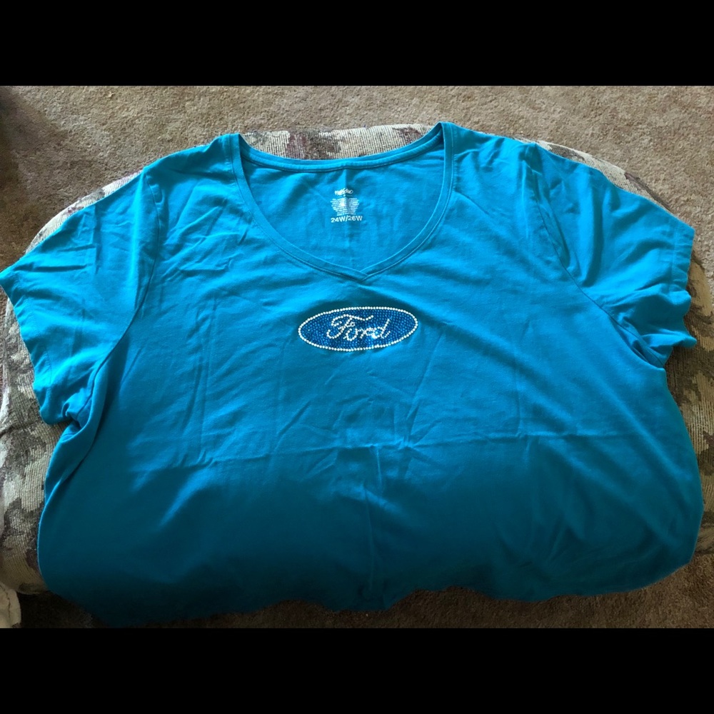 Rhinestone blinged T-shirt